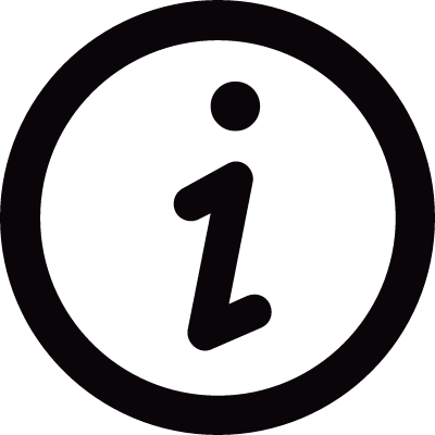 Info button vector logo