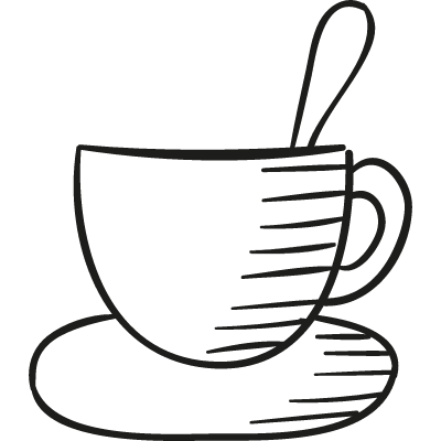 Coffee Cup with Spoon vector logo