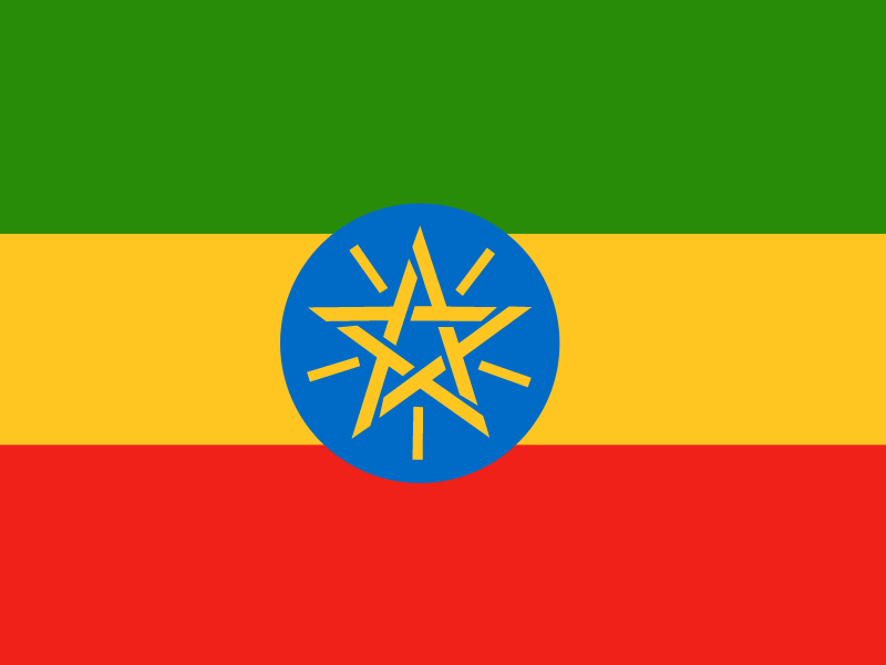 Flag of Ethiopia vector