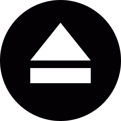 Eject Circular Button vector logo