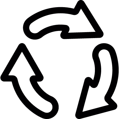 Recycling arrows cycle vector logo