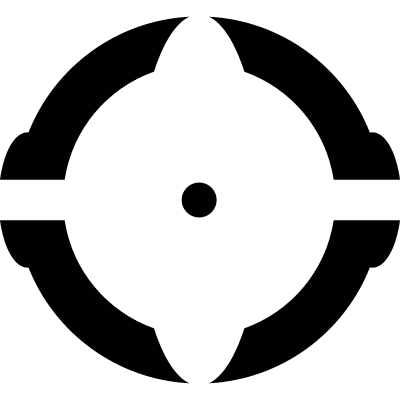 Circular gun target vector logo