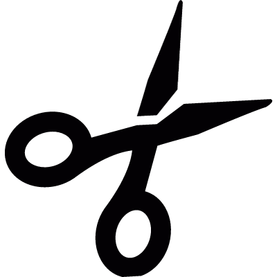 Open scissors vector logo