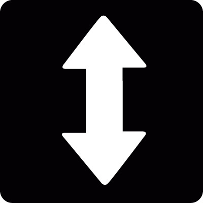 Vertical double-headed arrow vector logo