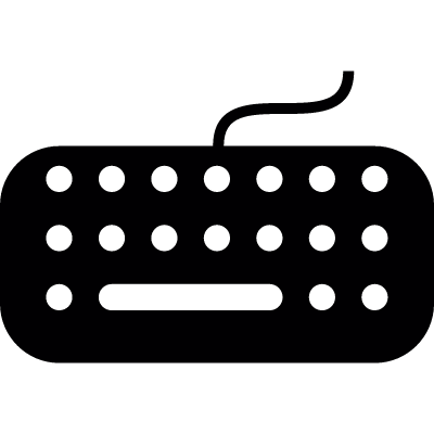 Round rectangular keyboard vector logo