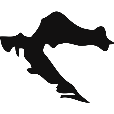 Croatia black country map shape vector logo