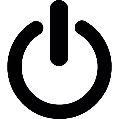 Power Button Outline vector logo