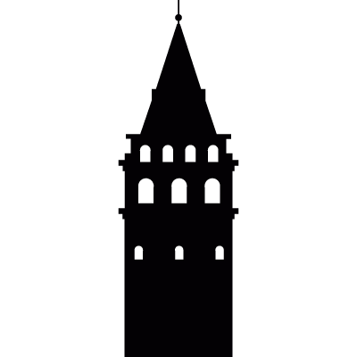 Galata tower vector logo