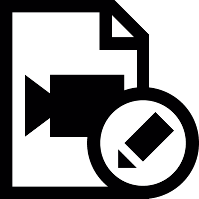 Edit video document vector logo