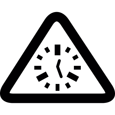 Triangular clock vector logo