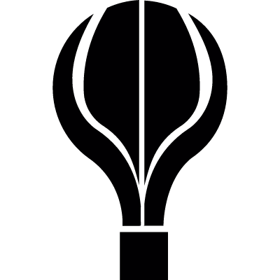 Hot Air ballon silhouette vector logo