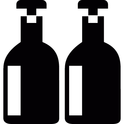 Glass bottle vector logo