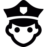Policeman head vector