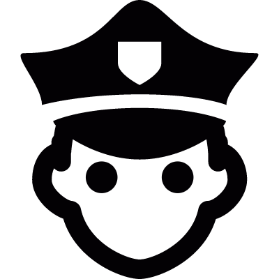 Policeman head vector logo