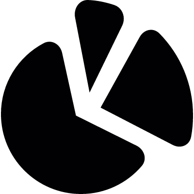 Pie chart partition vector logo