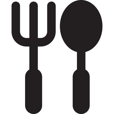 Small fork and spoon vector logo