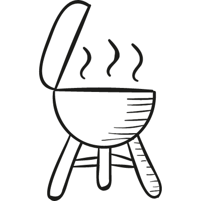 Barbecue with Cover vector logo