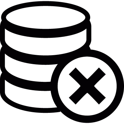 Remove database vector logo