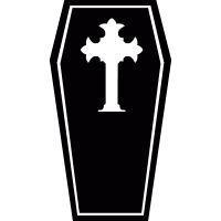 Coffin of Count Dracula vector