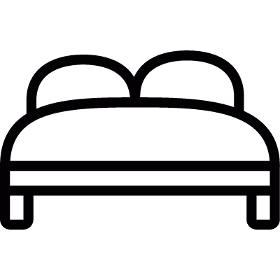 Double bed vector logo