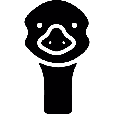 Duck portrait vector logo
