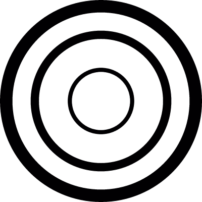 white dartboard vector logo