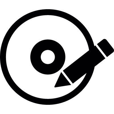 Editable CD vector logo