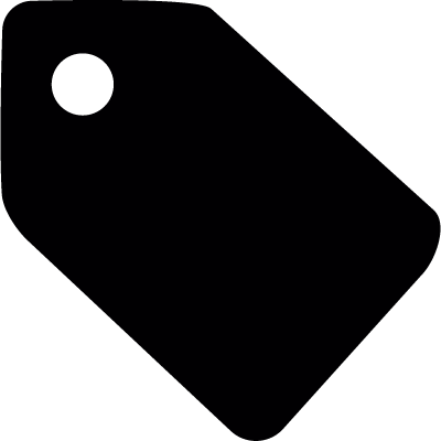 Black shop tag vector logo