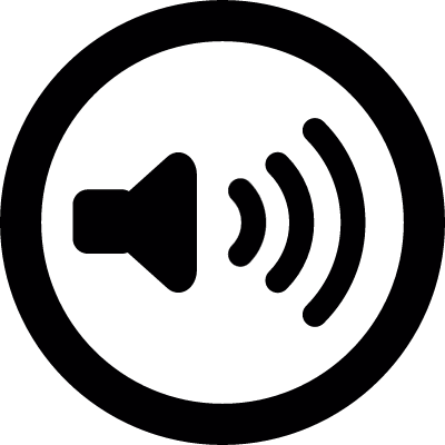 Sound button vector logo