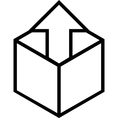 Open Box With Up Arrow vector logo