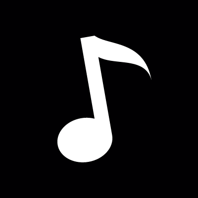 Musical note Square Button vector logo
