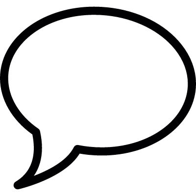 Chat bubble, IOS 7 interface symbol vector logo