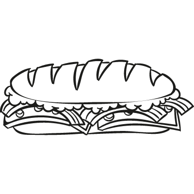 Long sandwich vector logo