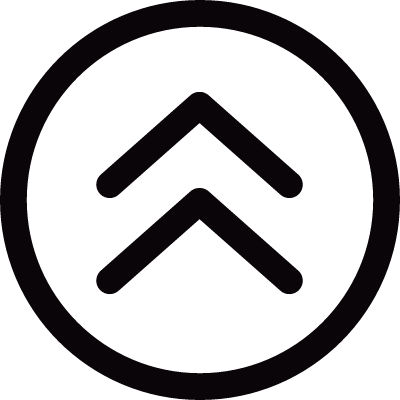 Small up arrows in a circle vector logo
