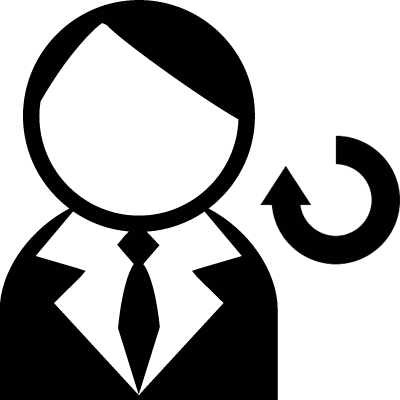 User with Refresh Arrow vector logo