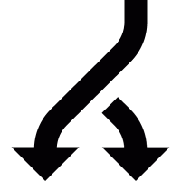 Bifurcation arrow vector