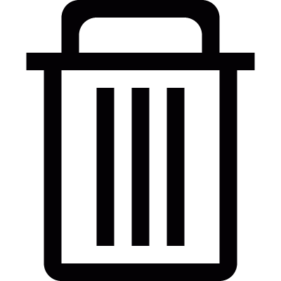 Big trash container from side view vector logo