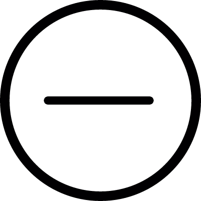 Negative sign vector logo