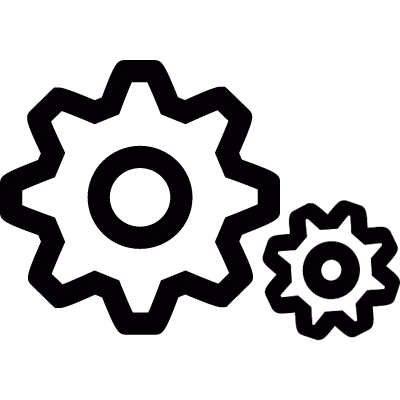 Pair of gears vector logo