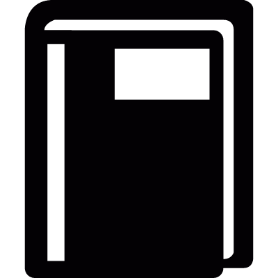 Closed book vector logo