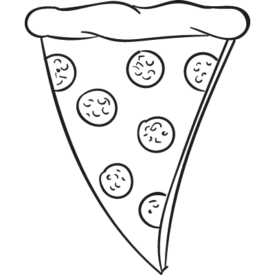 Pepperoni Pizza Slice vector logo