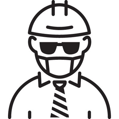 Foreman with Helmet vector logo