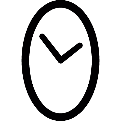 Oval clock vector logo