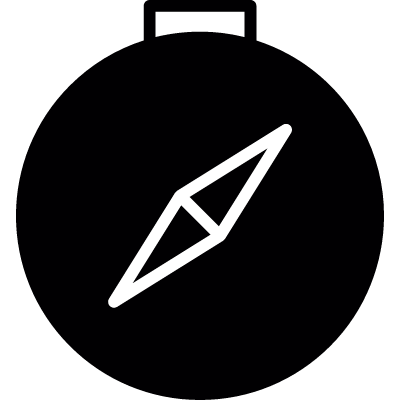 Compass in dark vector logo