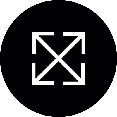 Cross arrows vector logo