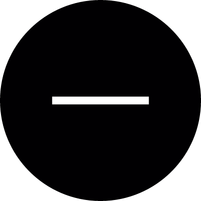 Negative sign thin line vector logo