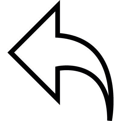 Arrow to left, IOS 7 interface symbol vector logo