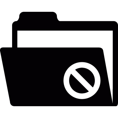 Forbidden folder vector logo