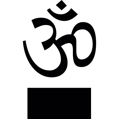 Om symbol on a podium vector logo