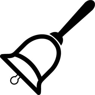 Hand bell vector logo